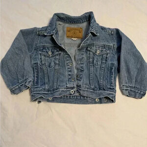Baby Gap Denim Jean Jacket Vintage Snap Buttons size XS
